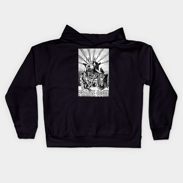 Praise Odin Kids Hoodie by artpirate